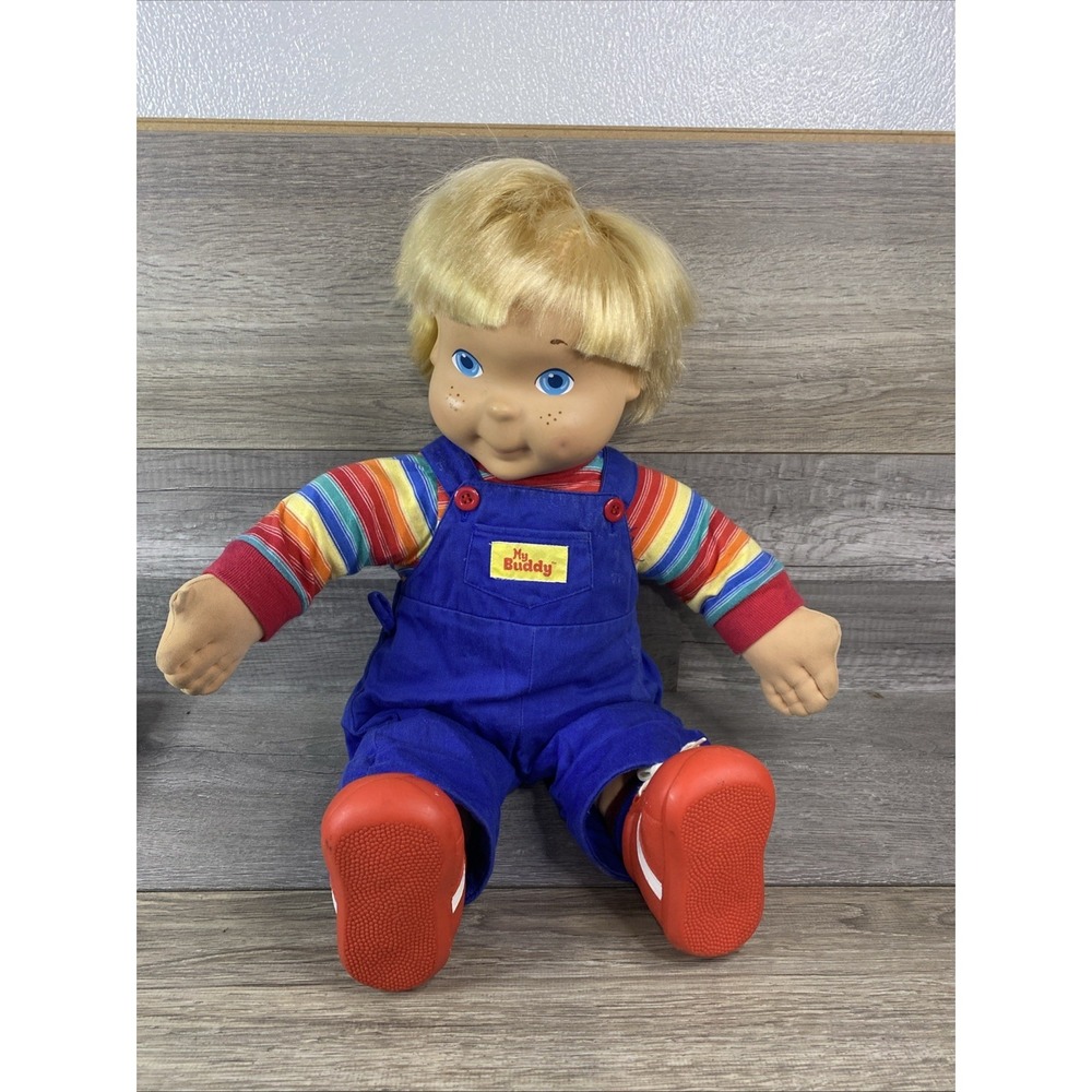 Playskool My Buddy Doll Vintage 1985 Large Blue Rainbow Good Retro Toy 22"